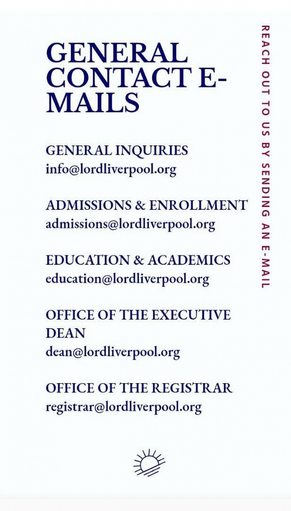 Contact us - Lord Liverpool University